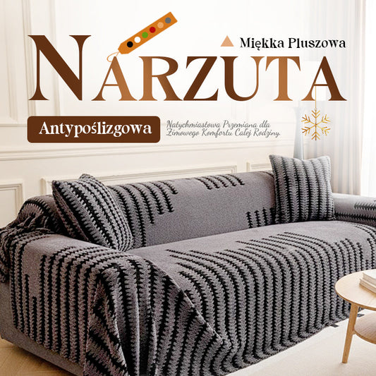🛋️Miękka, antypoślizgowa narzuta na kanapę z pluszu