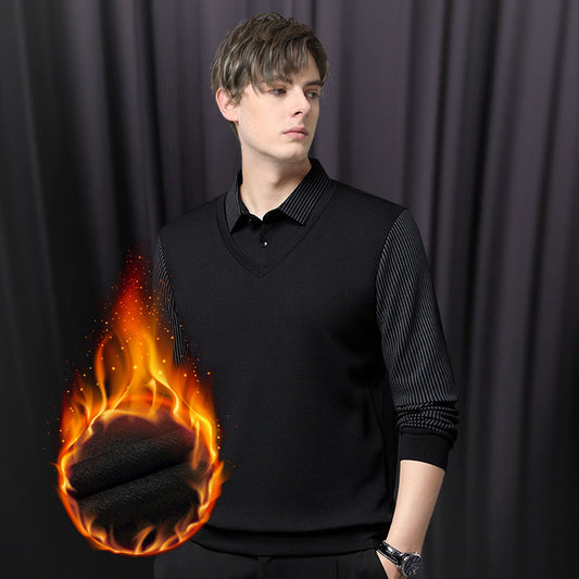 💥oferta ograniczona czasowo💥Męska modna koszula z kołnierzem stojącym i dwuczęściowym krojem⚡